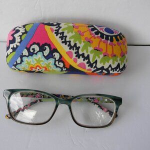 VERA BRADLEY RIO GREEN/GRAY PRESCRIPTION EYEGLASSES & CASE **FRAMES ONLY